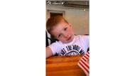 Jessica Trout having lunch with her son, Beckham